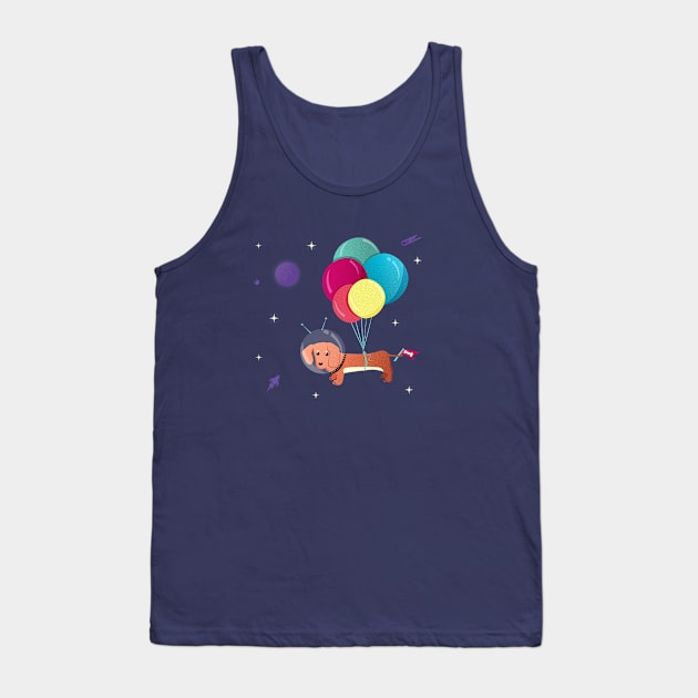 galaxy dog Tank Top by showmemars